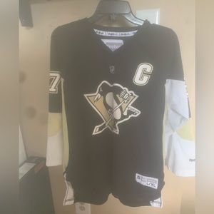 Youth L Reebok Pittsburgh Penguins Jersey- Sidney Crosby #87